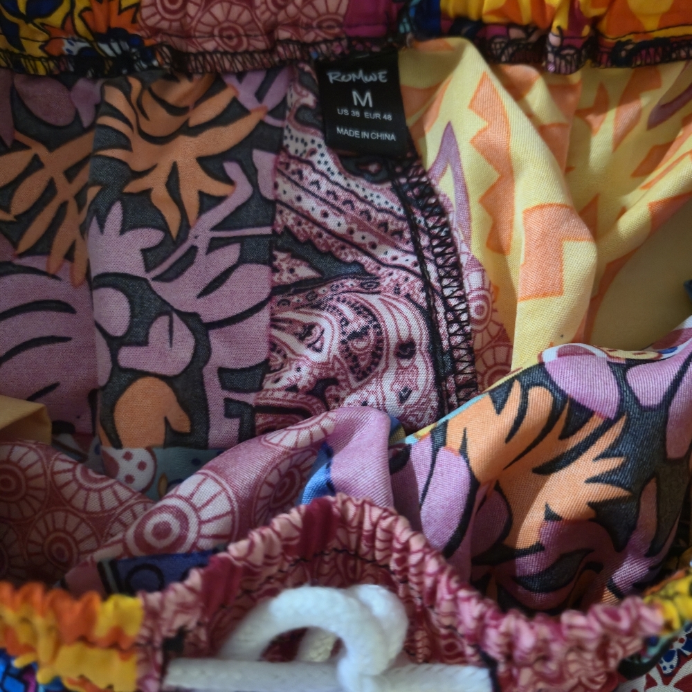 ROMWE Tropical Print Shirt and Shorts Set - Picture 3 of 4